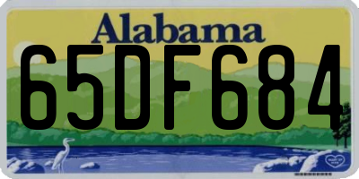 AL license plate 65DF684