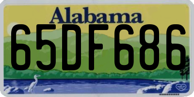 AL license plate 65DF686