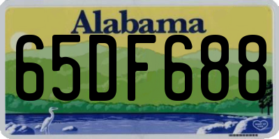 AL license plate 65DF688
