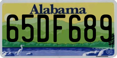 AL license plate 65DF689