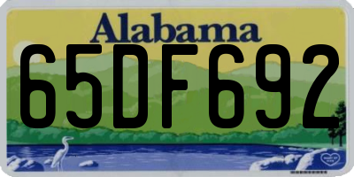 AL license plate 65DF692