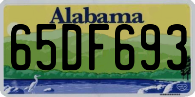 AL license plate 65DF693