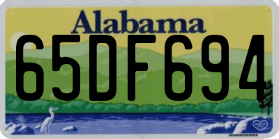 AL license plate 65DF694