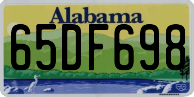 AL license plate 65DF698