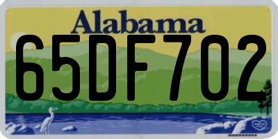AL license plate 65DF702