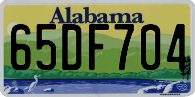 AL license plate 65DF704