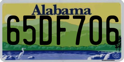 AL license plate 65DF706