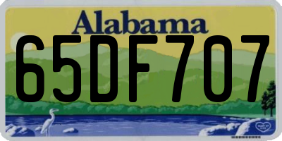 AL license plate 65DF707