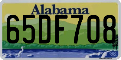 AL license plate 65DF708