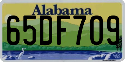 AL license plate 65DF709