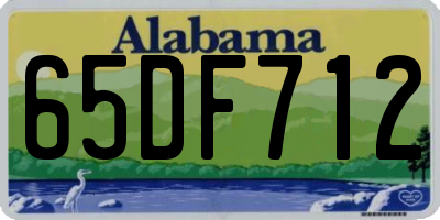AL license plate 65DF712