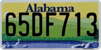 AL license plate 65DF713