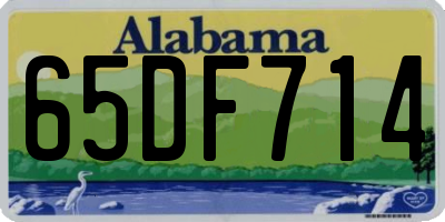 AL license plate 65DF714