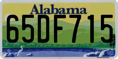 AL license plate 65DF715