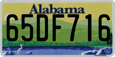 AL license plate 65DF716