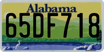 AL license plate 65DF718