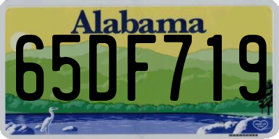 AL license plate 65DF719
