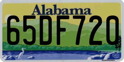 AL license plate 65DF720