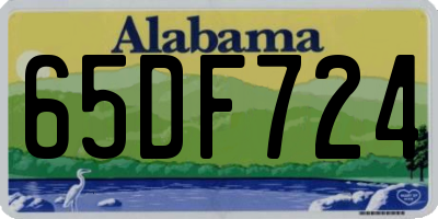 AL license plate 65DF724