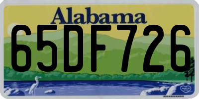 AL license plate 65DF726