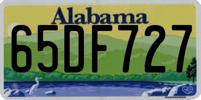AL license plate 65DF727