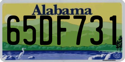 AL license plate 65DF731