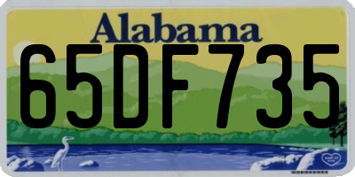 AL license plate 65DF735