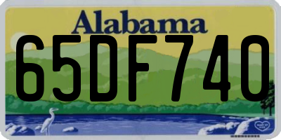 AL license plate 65DF740