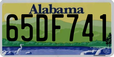 AL license plate 65DF741