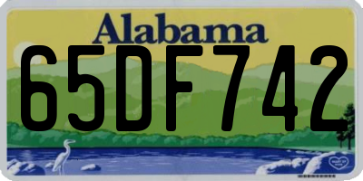 AL license plate 65DF742