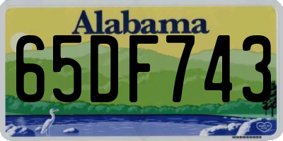 AL license plate 65DF743