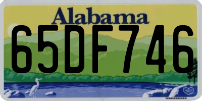 AL license plate 65DF746