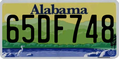 AL license plate 65DF748