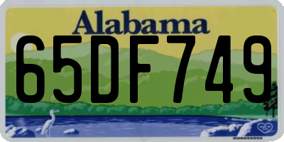AL license plate 65DF749