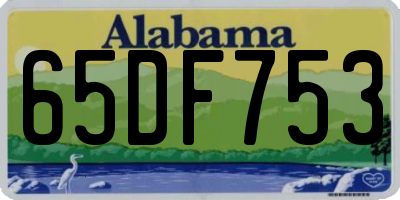 AL license plate 65DF753