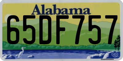 AL license plate 65DF757