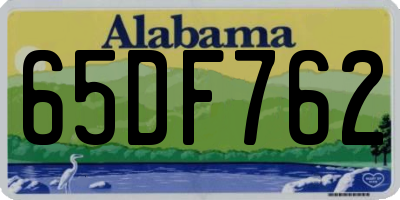 AL license plate 65DF762
