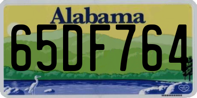 AL license plate 65DF764