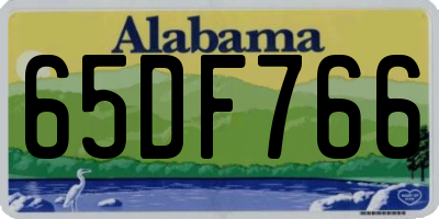 AL license plate 65DF766
