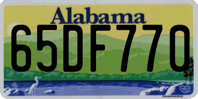 AL license plate 65DF770
