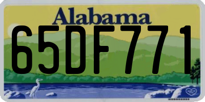 AL license plate 65DF771