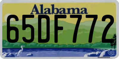 AL license plate 65DF772