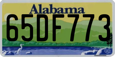 AL license plate 65DF773