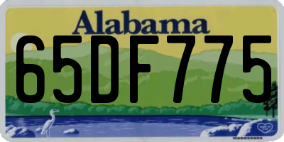 AL license plate 65DF775