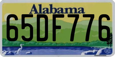 AL license plate 65DF776