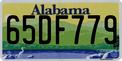 AL license plate 65DF779