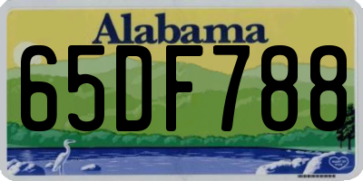 AL license plate 65DF788