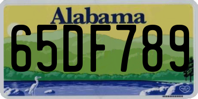 AL license plate 65DF789