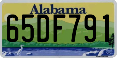 AL license plate 65DF791