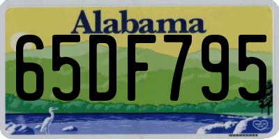 AL license plate 65DF795